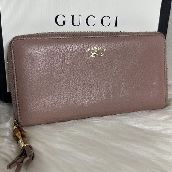 💯Authentic Gucci Zipped Leather Long Wallet🍀 - Picture 11 of 14